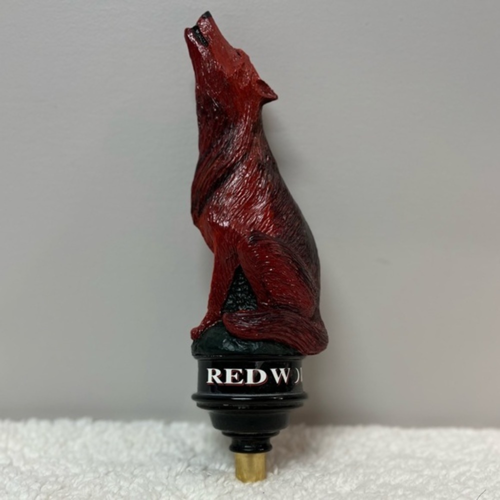 Vintage "Red Wolf Howling" Beer Tap Art Sculpture